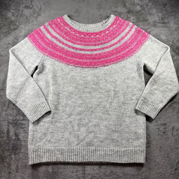 Loft Sweater Lot of 4 Stripes Floral Ladybug Pink Yellow Gray Size Large C131 - Picture 2 of 16